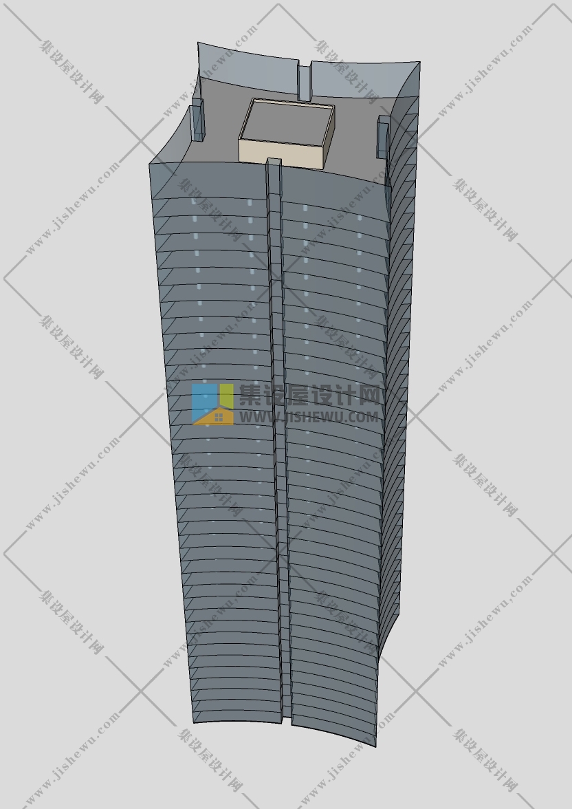 公共建筑规划体块模型-1