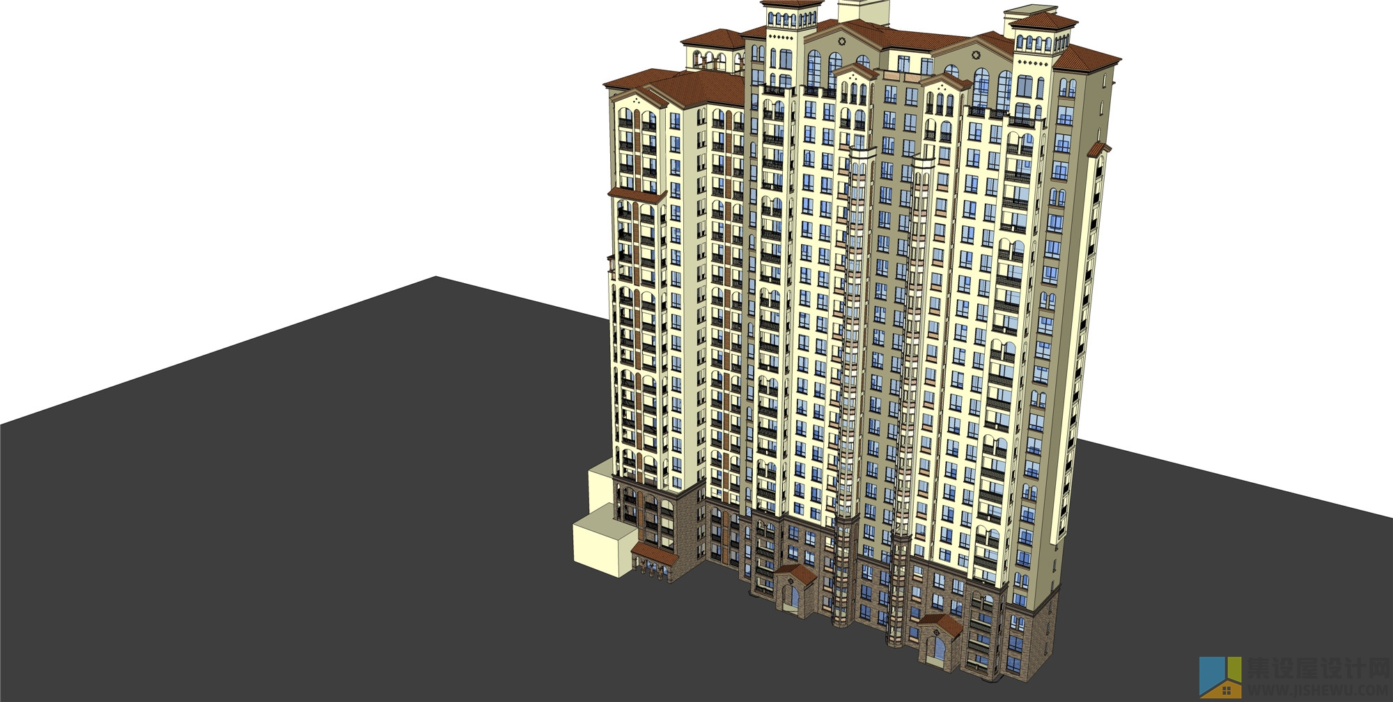 包头项目稀土新区 西班牙风格住宅+方案和cad-2