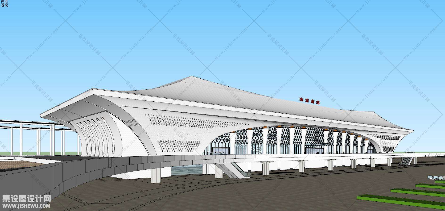 淮南高铁南站建筑概念设计投标方案 安徽省院-2