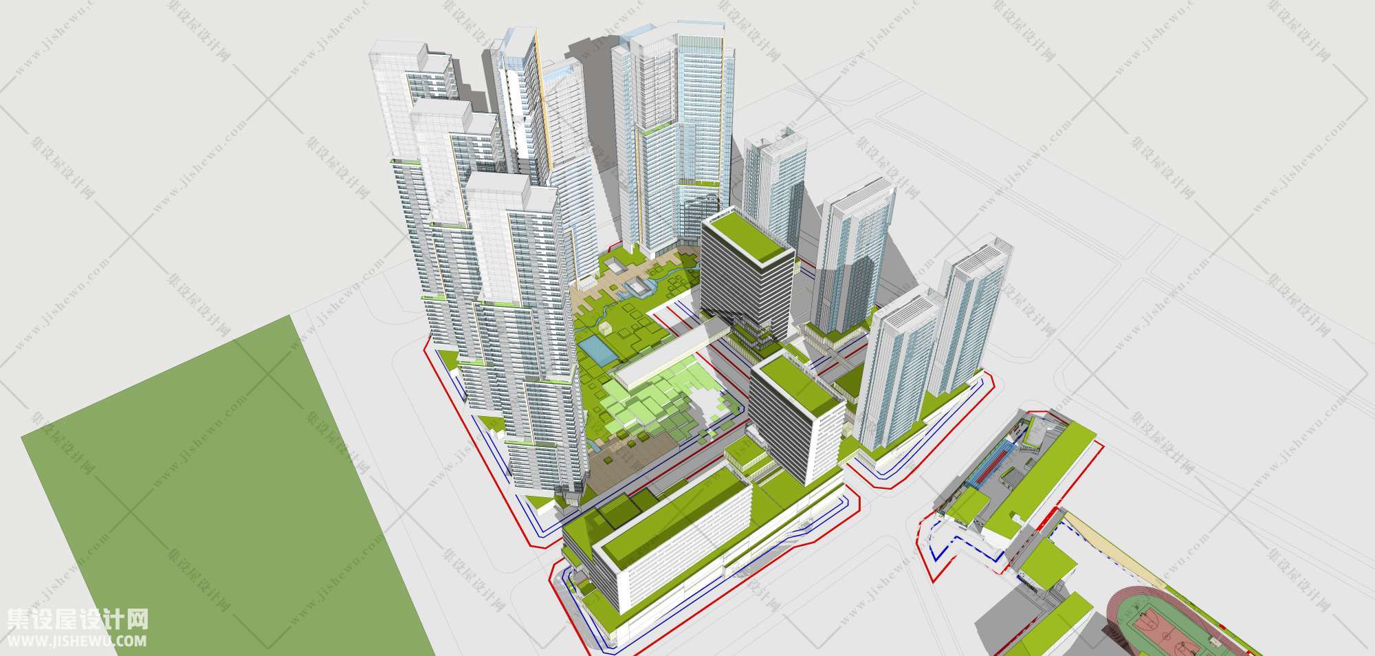 深圳南山区沙河街道深业世纪山谷城市更新单元整体方案及一期工程技术设计招标 现代高层豪宅项目-3