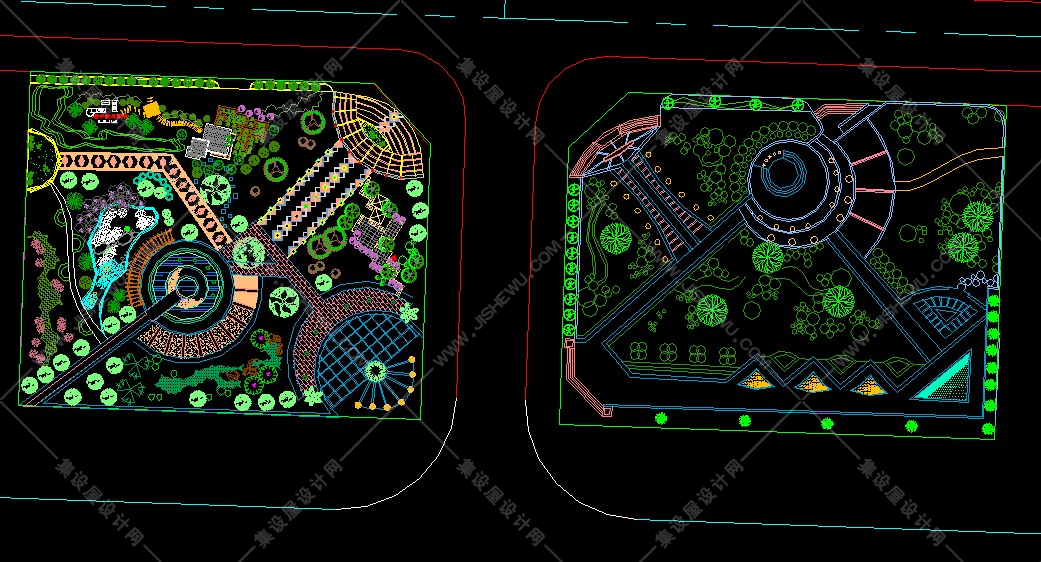 广场景观CAD平面图145套-41