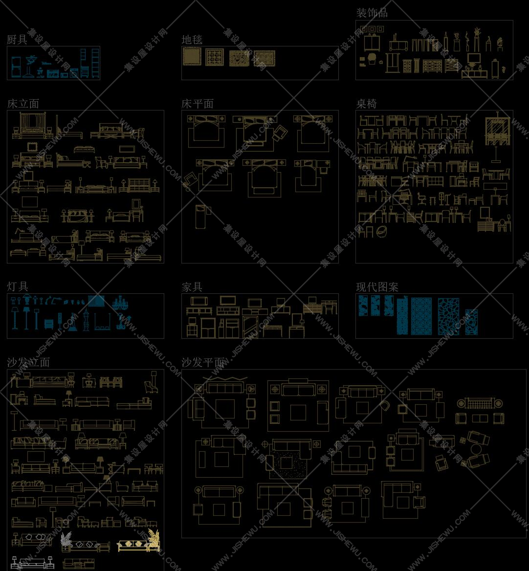 最全的CAD平立面、工装家装综合图库-6