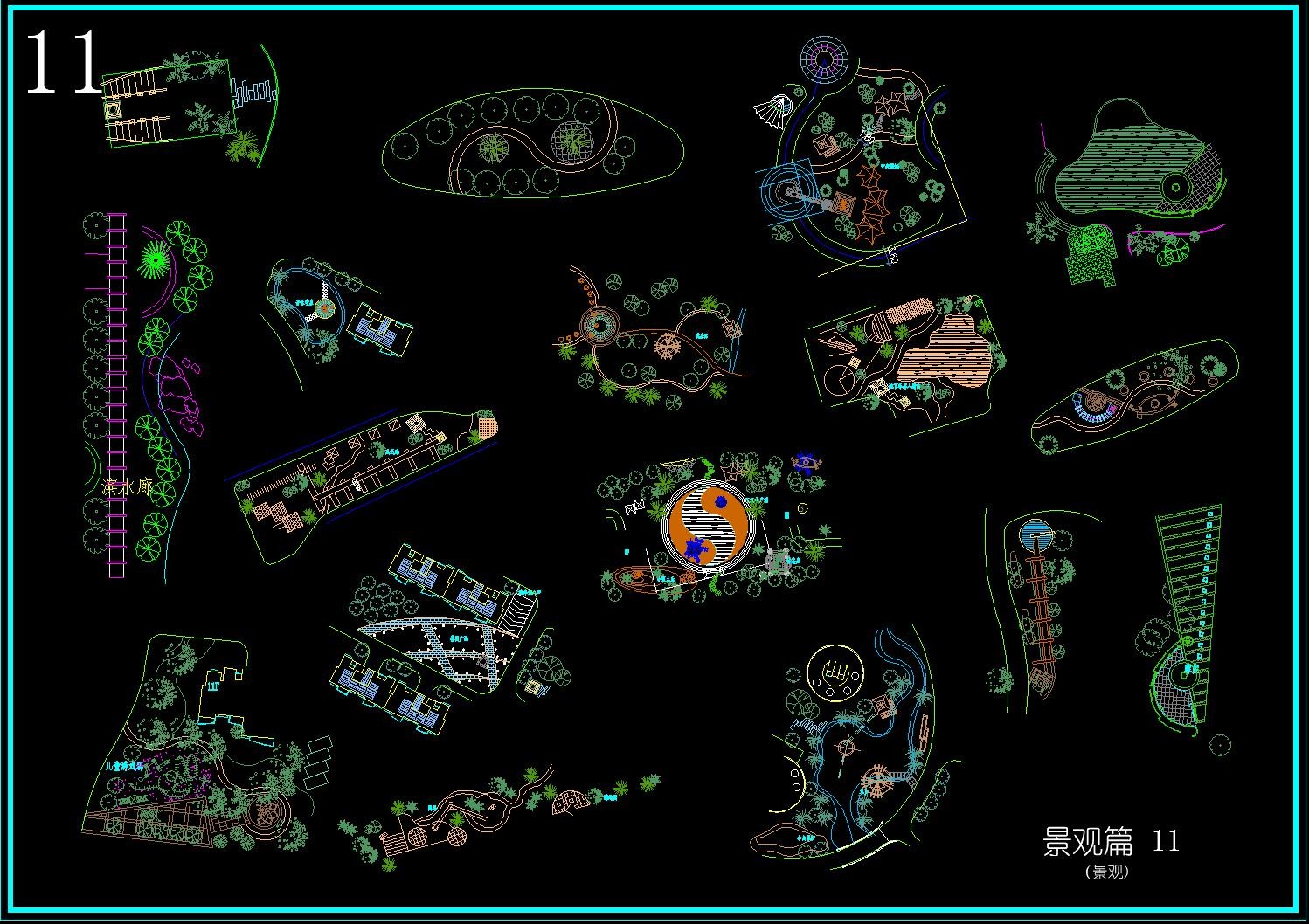 超过两百种CAD景观图块小样-11
