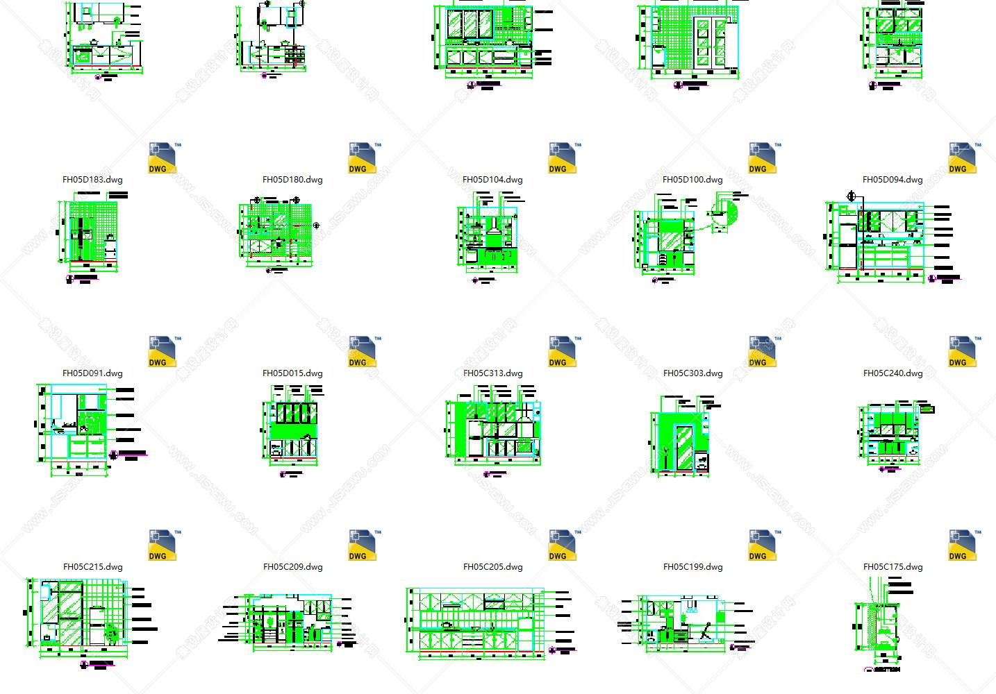 厨房类图库图块CAD合集大全丨DWG丨14MB-8