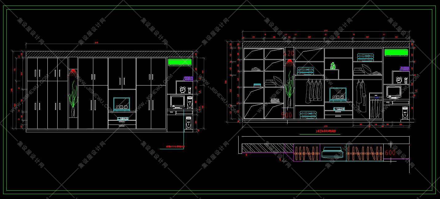 78款衣柜设计CAD详图-27