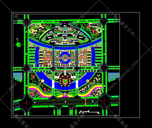 广场景观CAD平面图145套-10