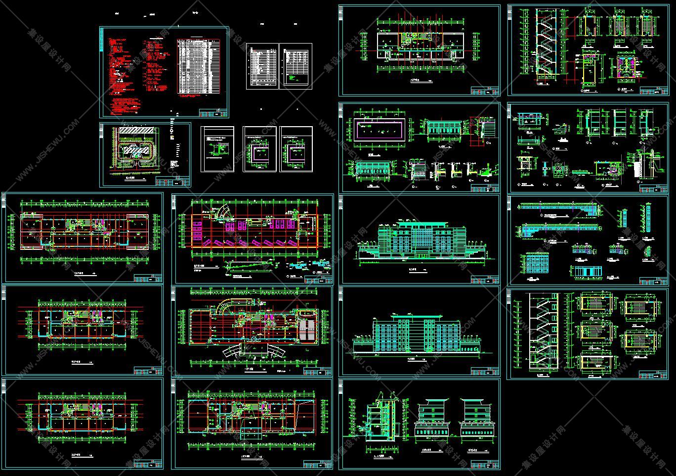办公大楼全套建筑图-1