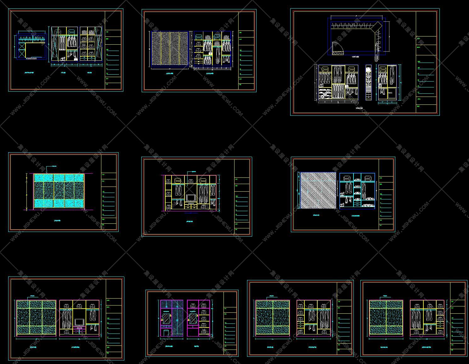 78款衣柜设计CAD详图-18