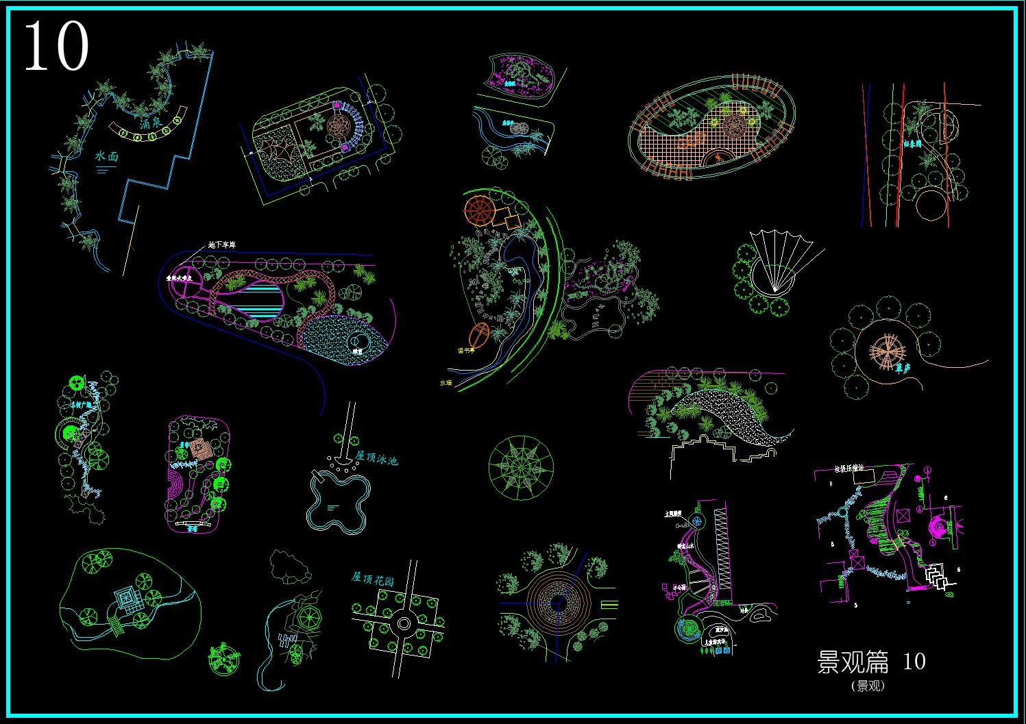 超过两百种CAD景观图块小样-10