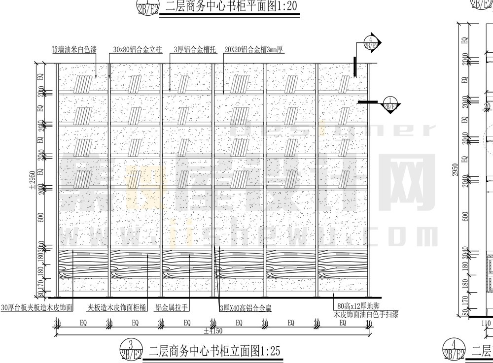 129套最新室内CAD施工图 节点大样详图 剖面图 立面图-2