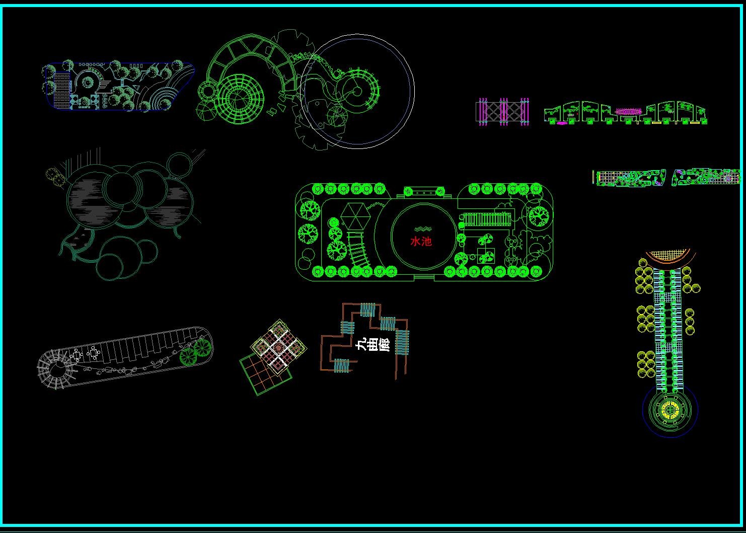 超过两百种CAD景观图块小样-18