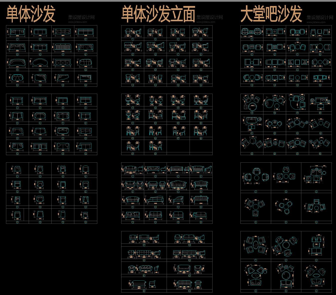 CAD平立面图库 最全最新的综合图库-111