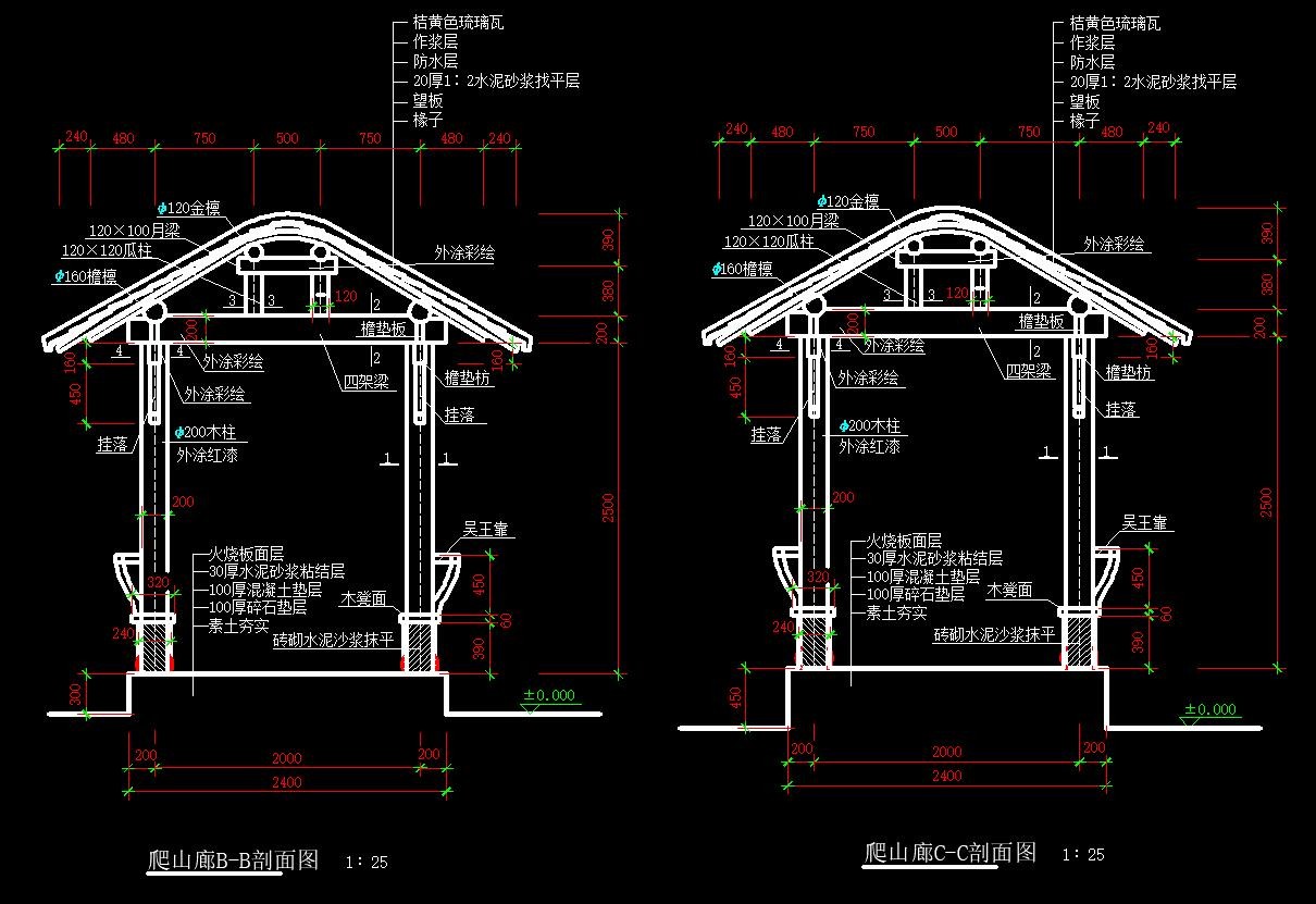 室外园林古建模块|数百种CAD平面树图例|园林节点样图-16