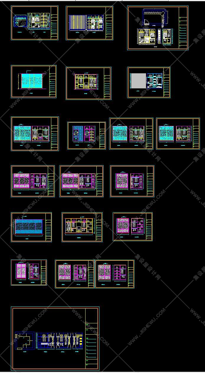 78款衣柜设计CAD详图-17