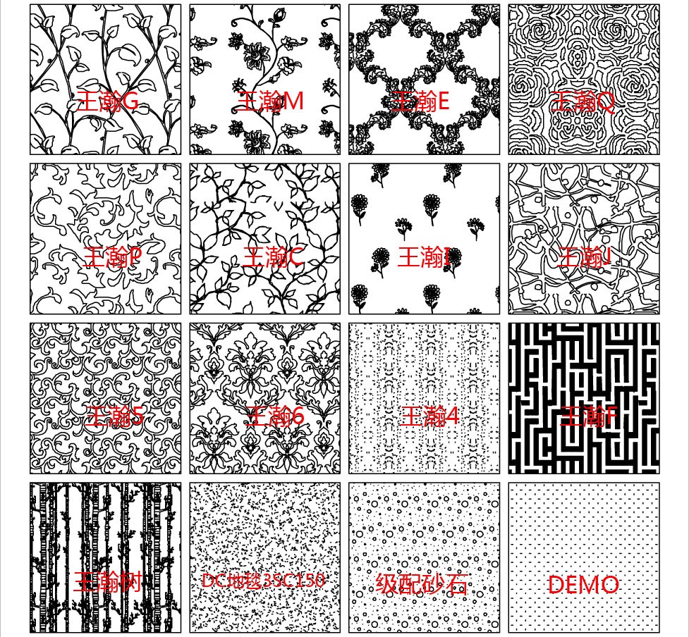 CAD字体库大全及填充图案大全 共5399个-7