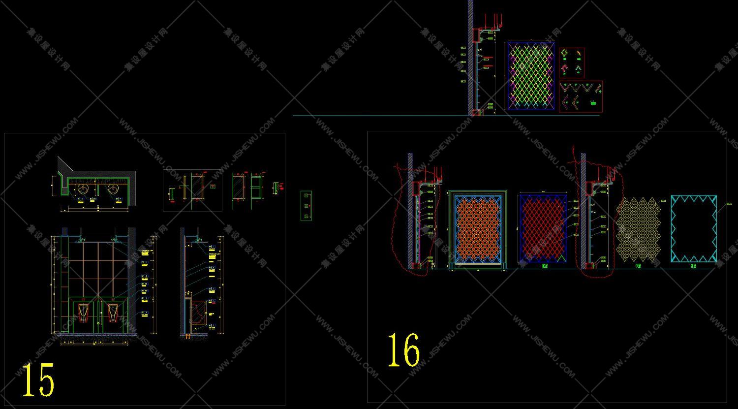 工艺节点《装饰工程常用基层做法》SU模型+CAD+基层厚度测算表！-16