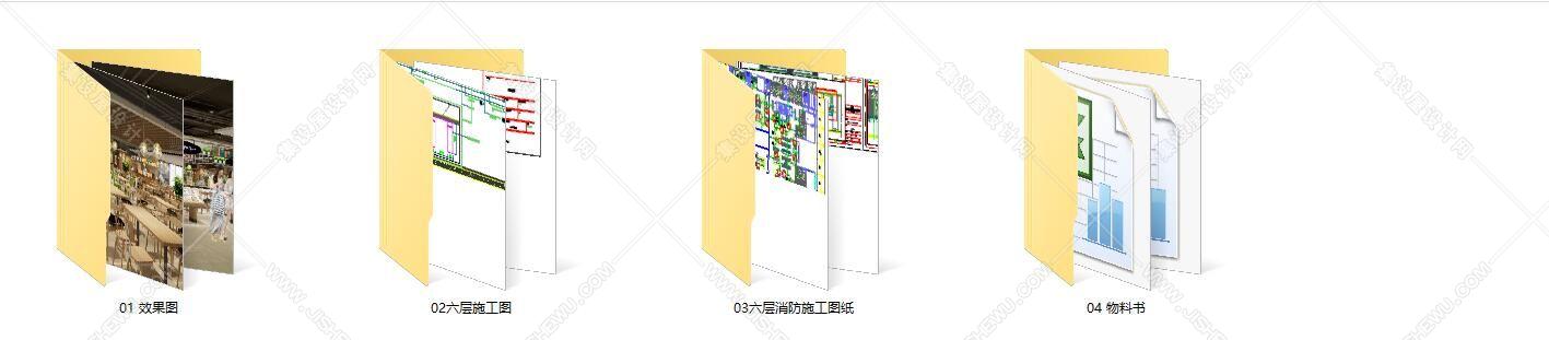 【BZ. 00300】营口鲅鱼圈万隆天街美食庭院丨首层&六层丨效果图+CAD全套施工图+机电施工图+物料书丨416M-5