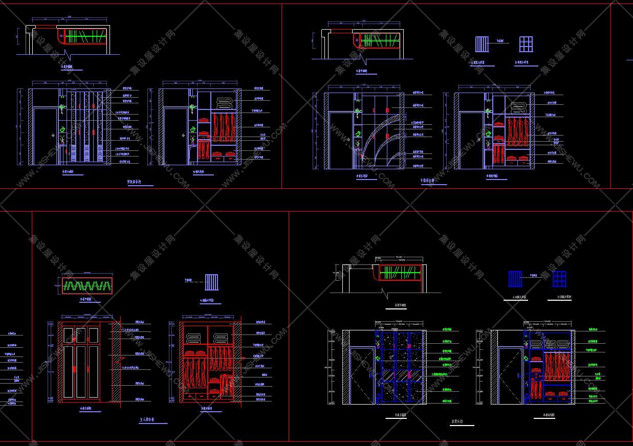 78款衣柜设计CAD详图-12