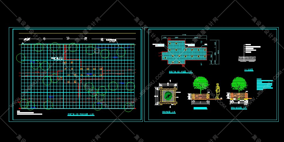 广场景观CAD平面图145套-45