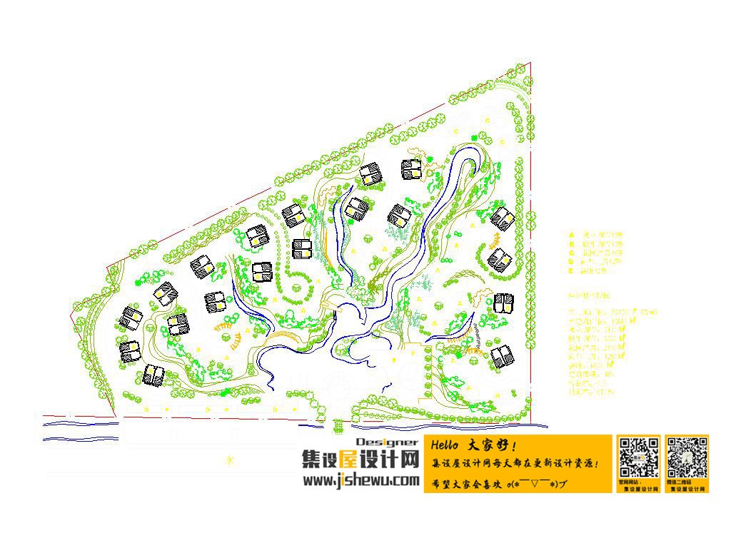 160套居住小区景观建筑规划CAD总平面图 房产小区CAD规划图-6