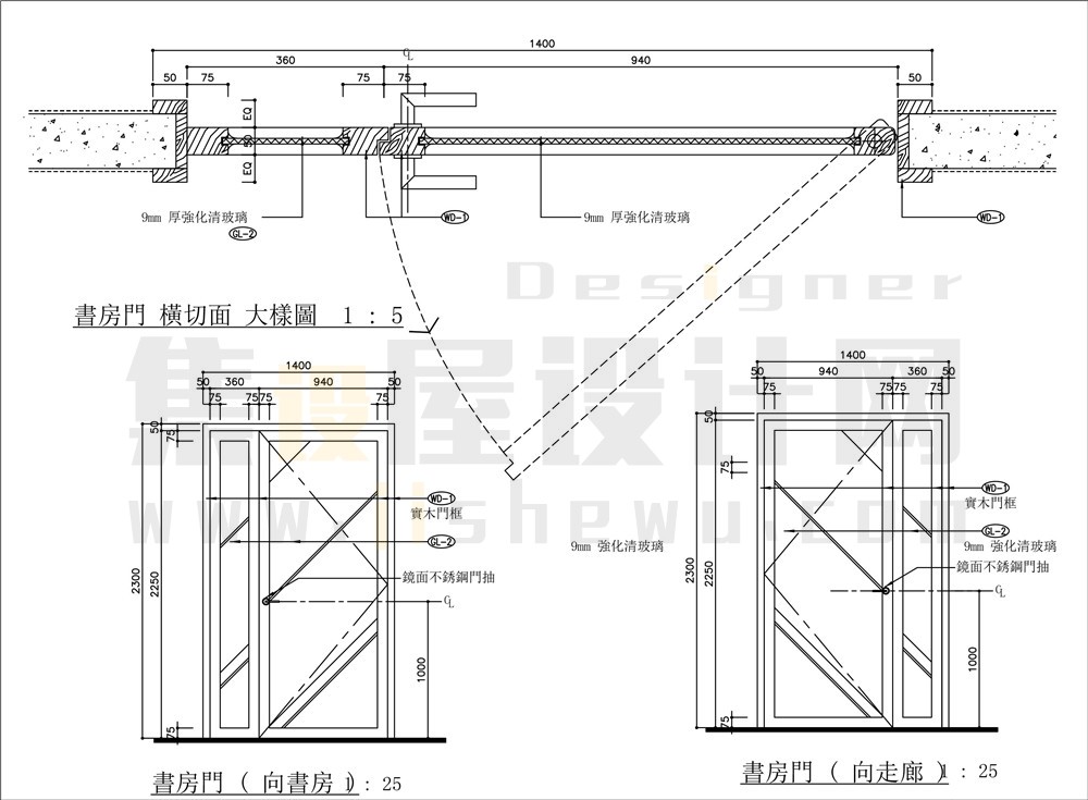 129套最新室内CAD施工图 节点大样详图 剖面图 立面图-5