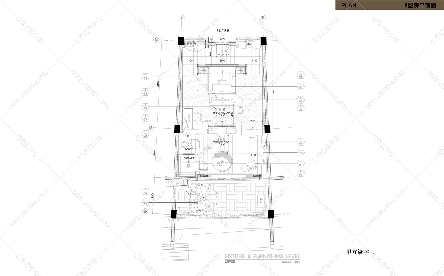 三亚鸿洲游艇国际酒店(这套很全，效果图大图，施工图，材料表，家具，洁具都有662M)-11