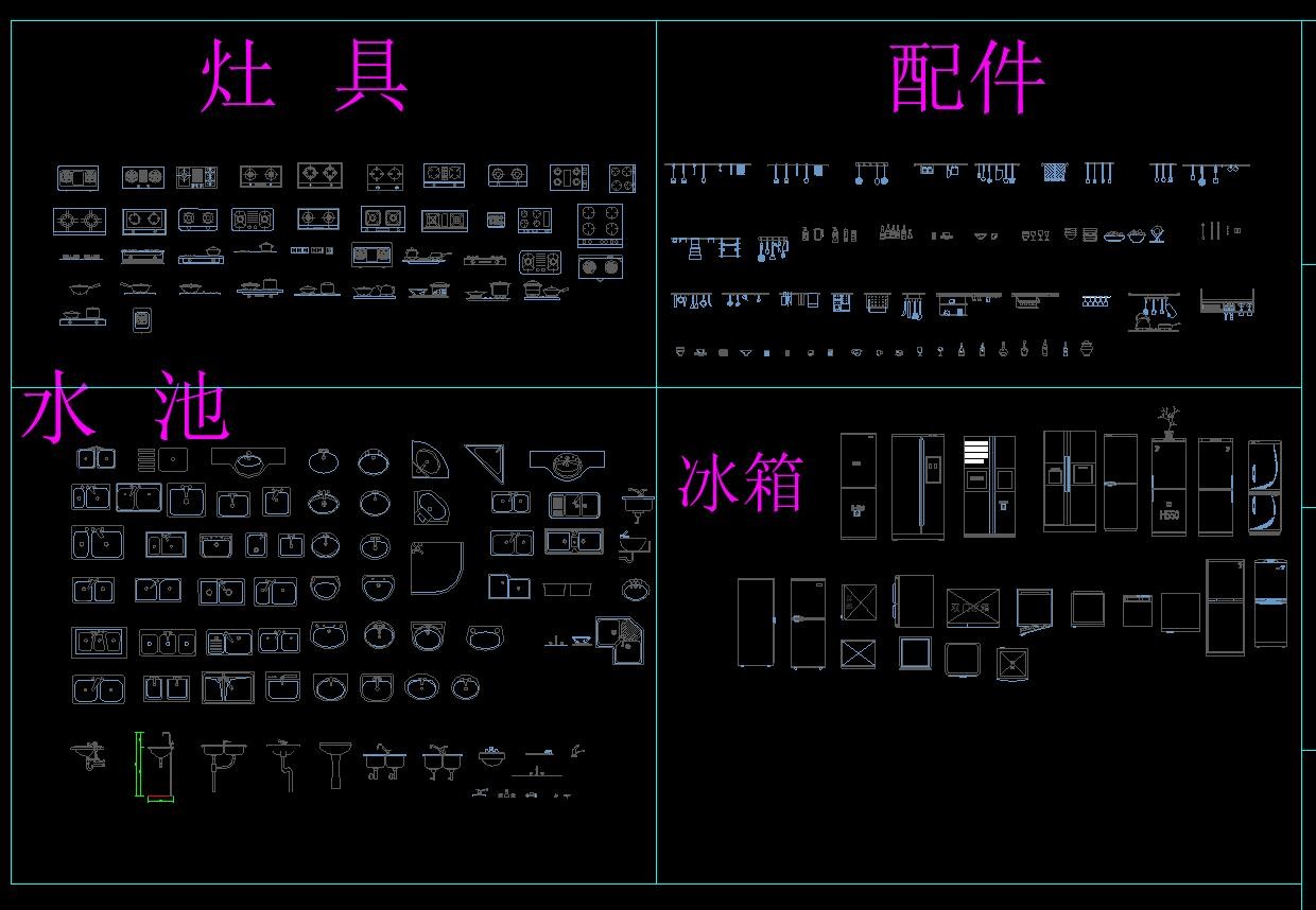 CAD平立面图库 最全最新的综合图库-32