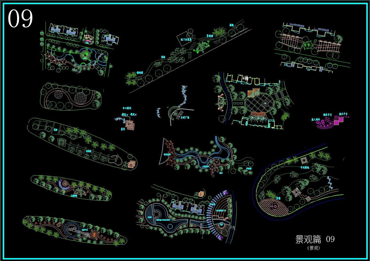 超过两百种CAD景观图块小样-9