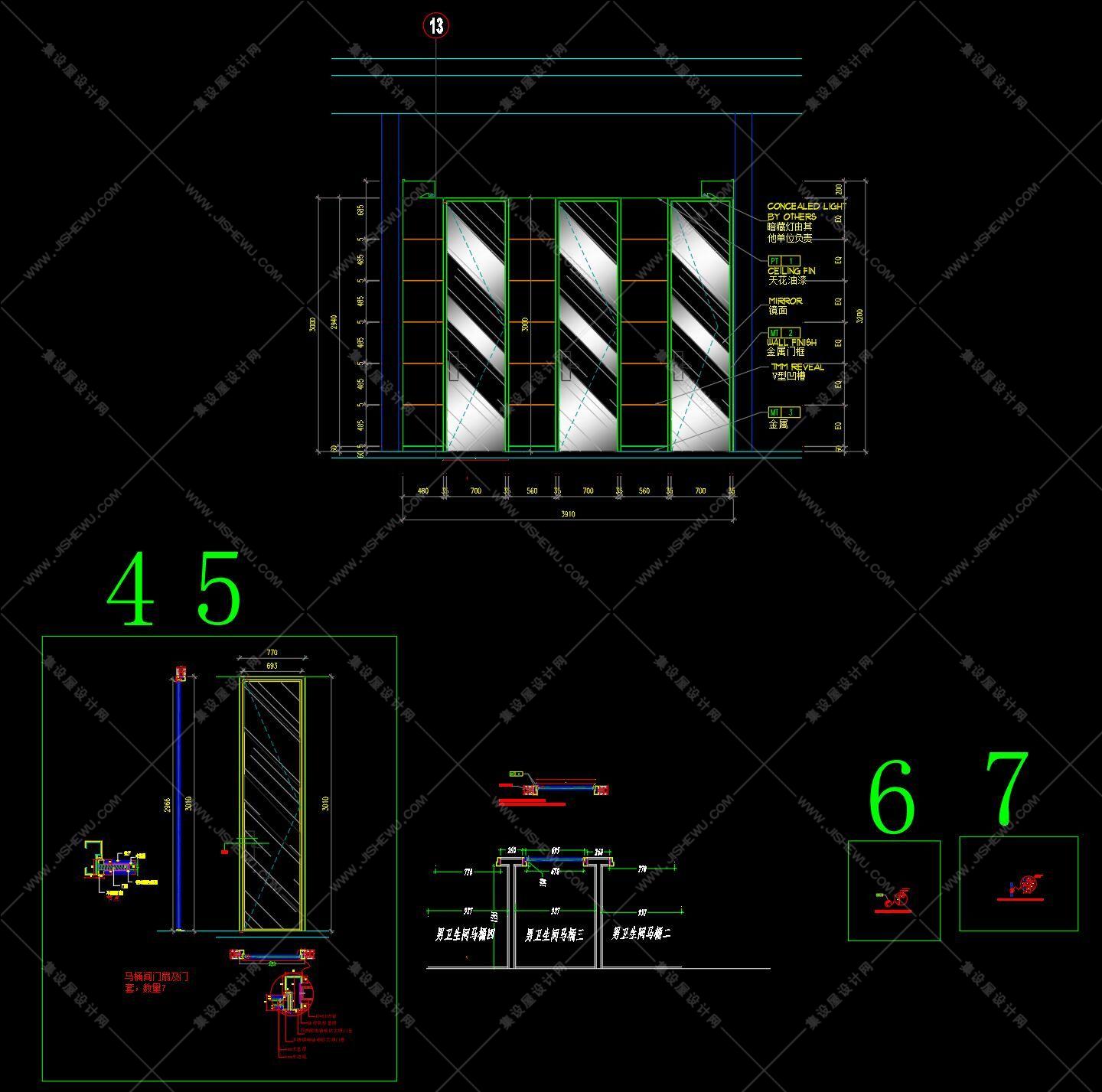 工艺节点《装饰工程常用基层做法》SU模型+CAD+基层厚度测算表！-13