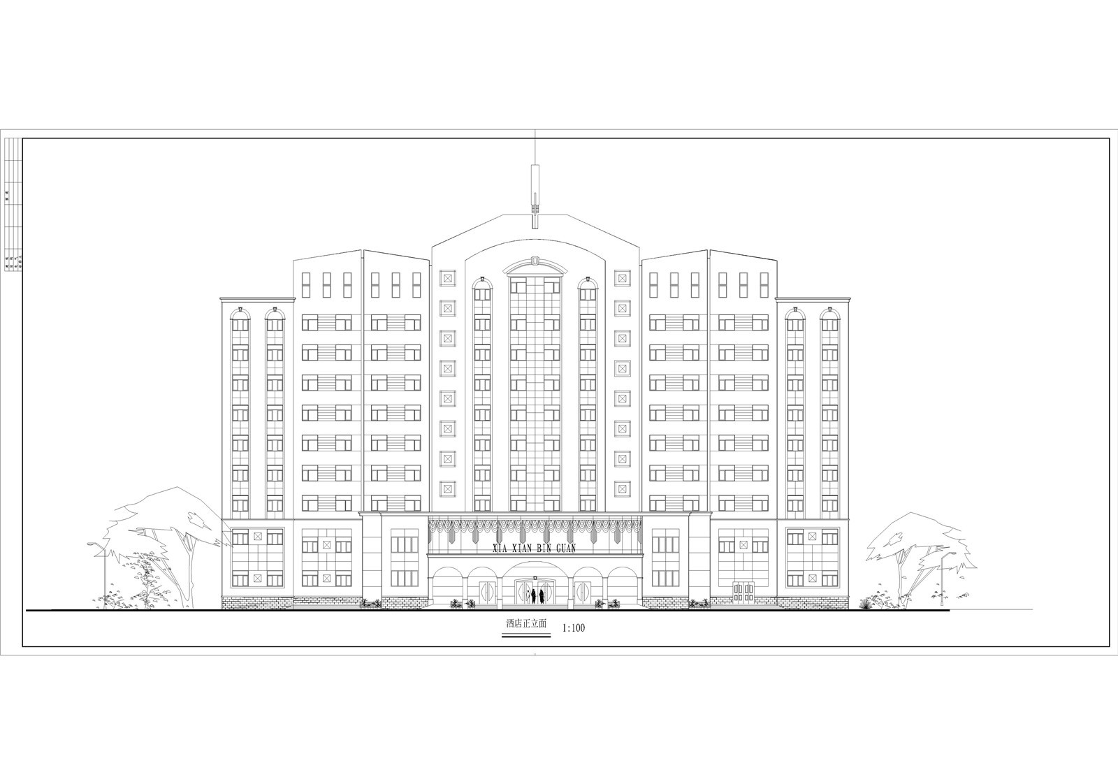 【高层建筑施工图】1300套高层小区施工图 小区多层高层户型住宅楼建筑设计施工图纸CAD设计立面大全套图库-23