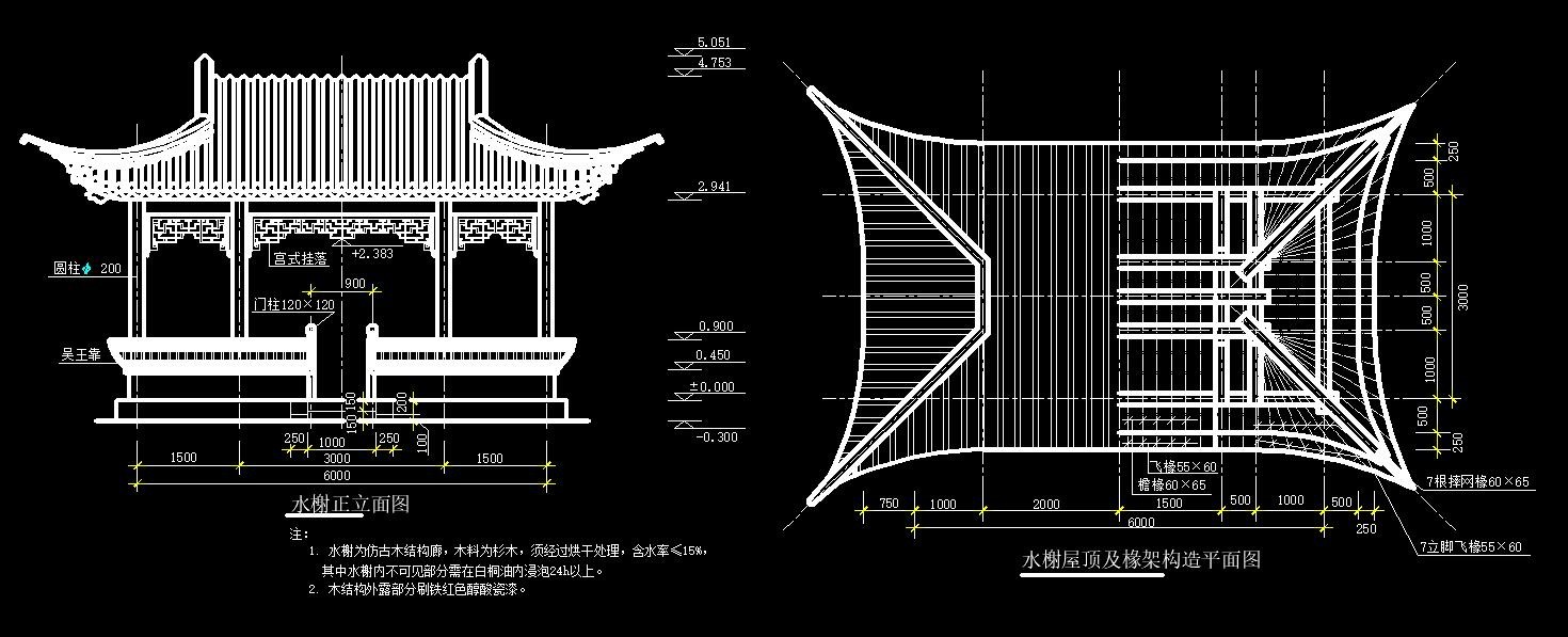 室外园林古建模块|数百种CAD平面树图例|园林节点样图-18