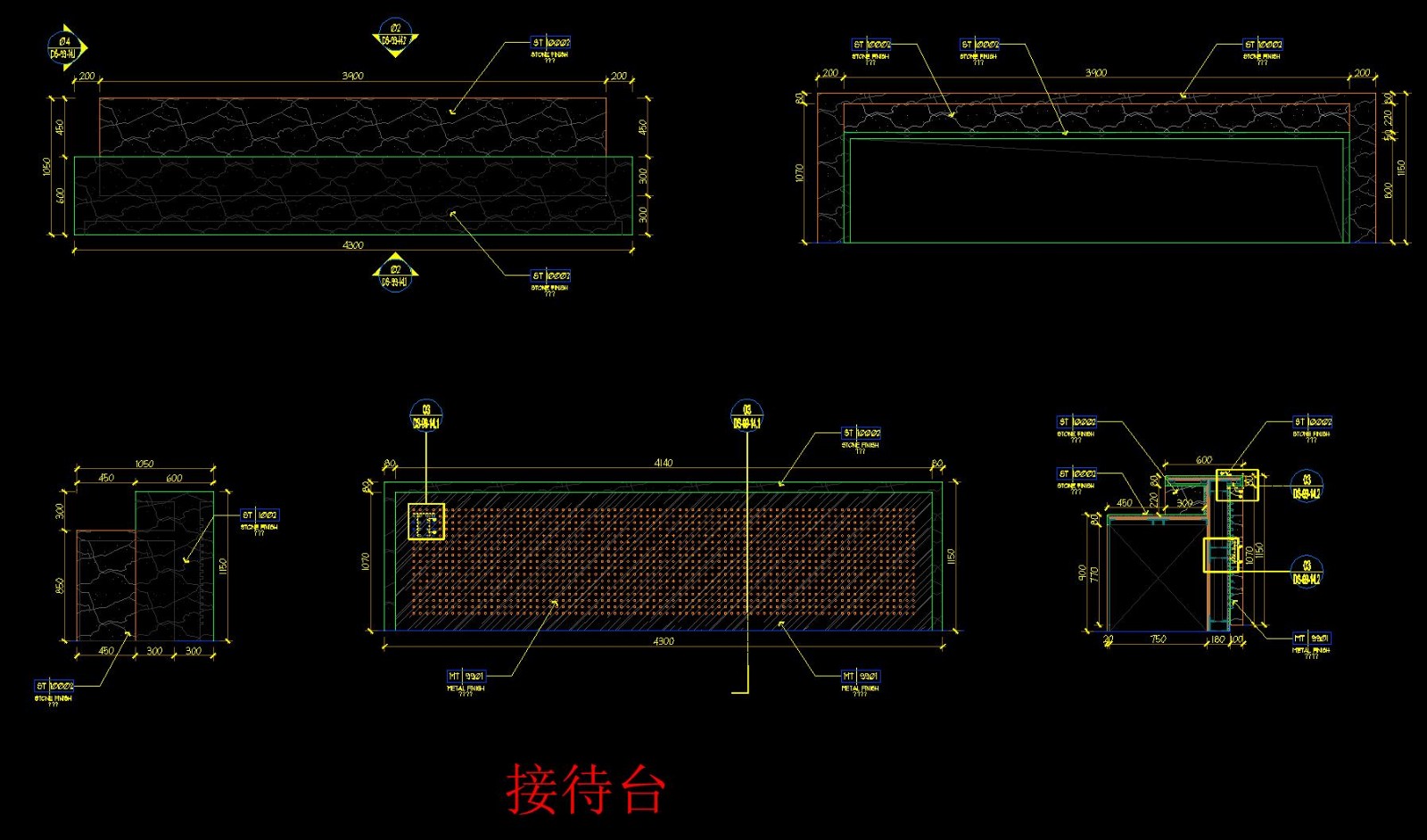 【酒店设计专用CAD图库丨平面家具CAD图库+立面图库+节点大样图库丨DWG格式丨42M-41