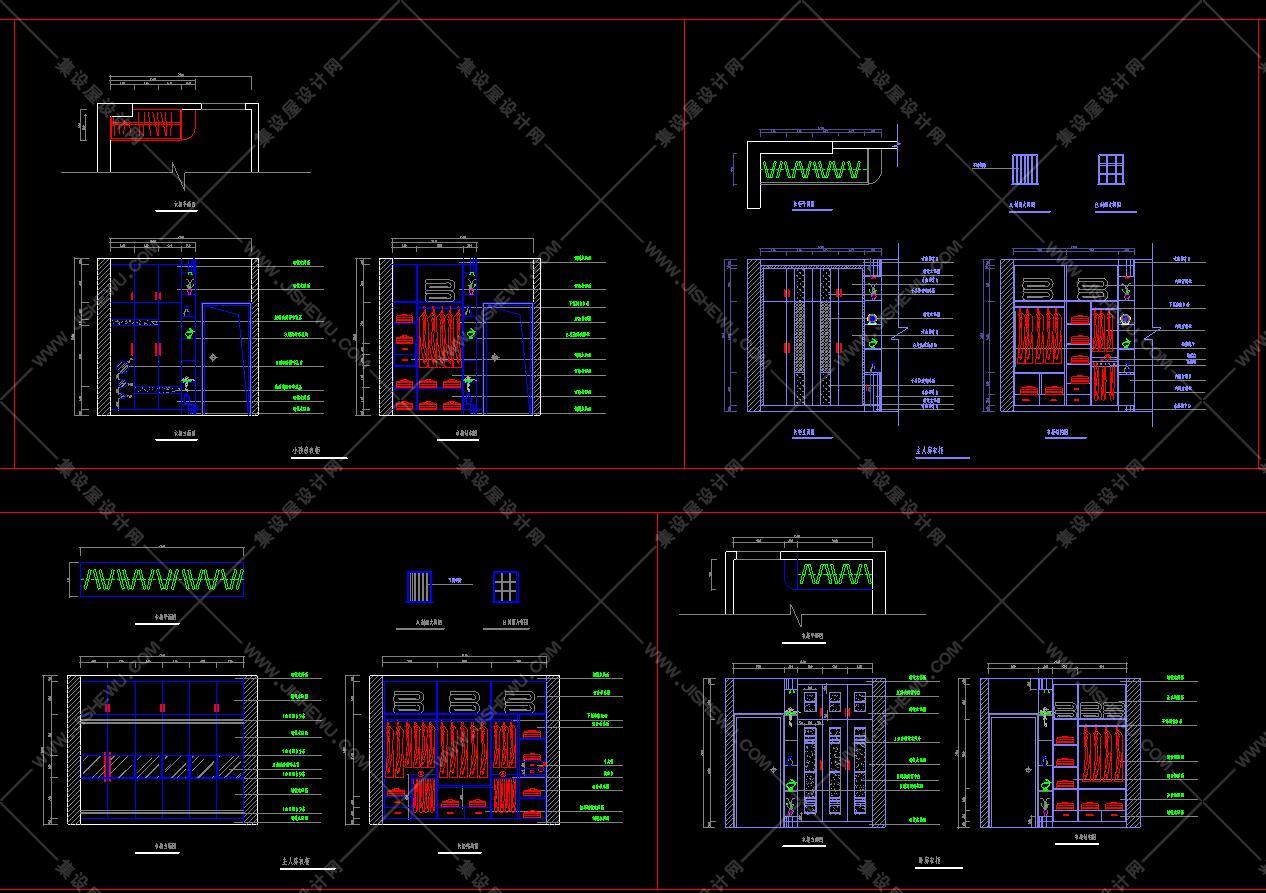 78款衣柜设计CAD详图-9