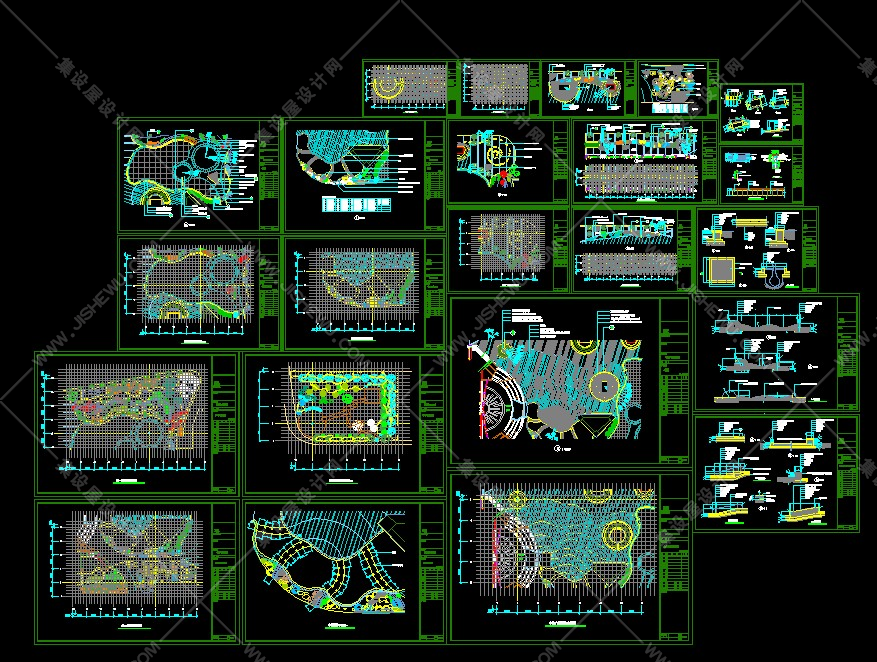 广场景观CAD平面图145套-11