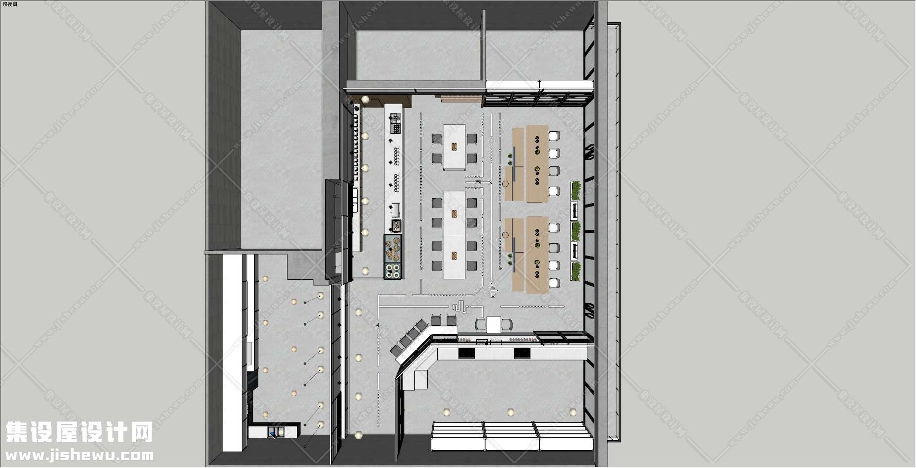 现代咖啡店SU模型 (30)-1