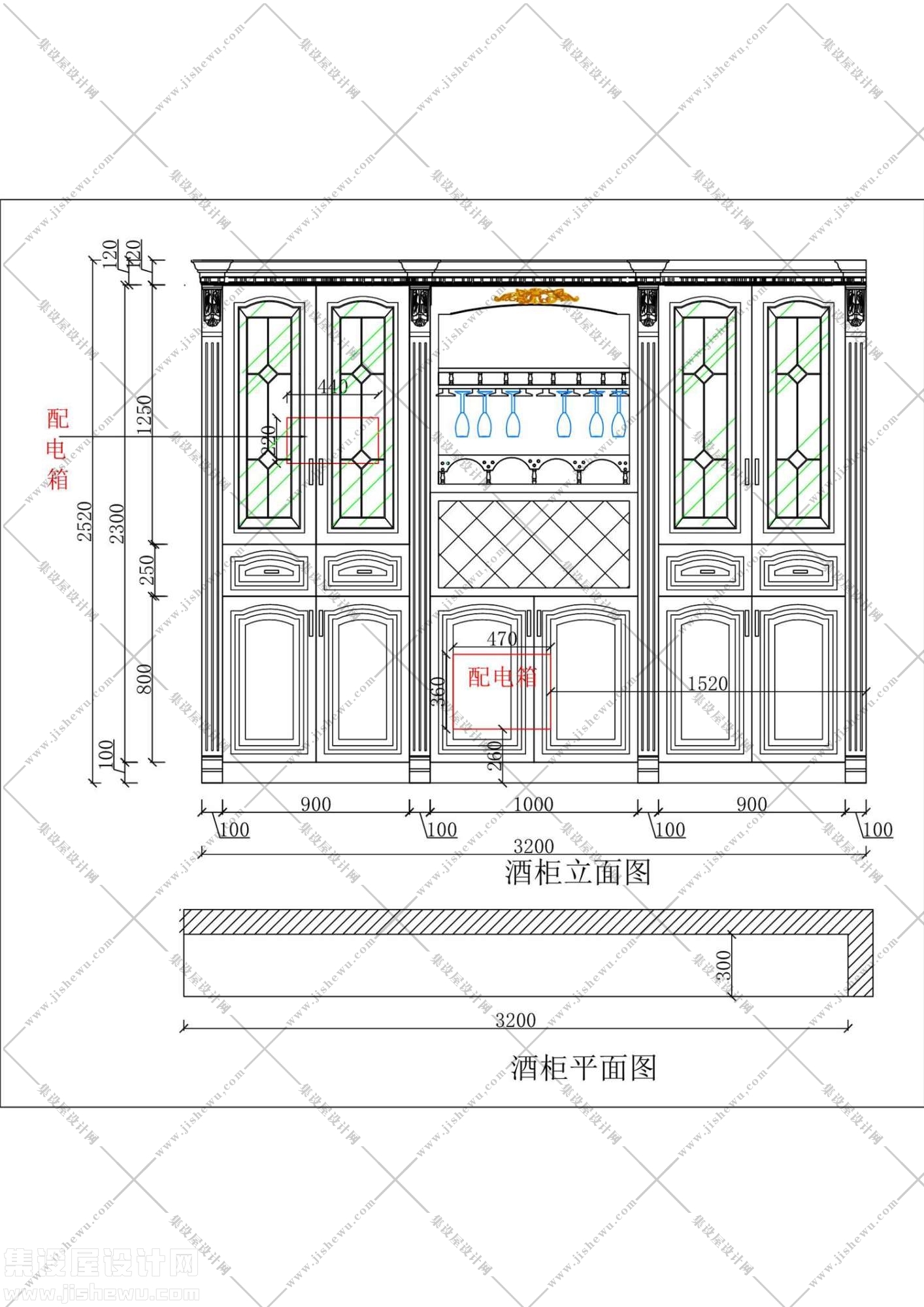 酒柜设计图纸-1