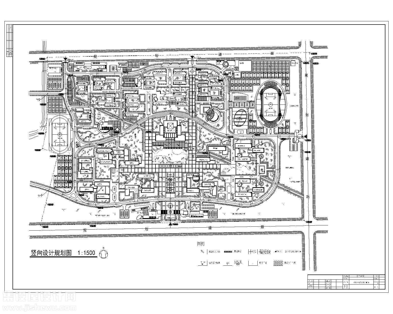 09 某大学校区详细规划图-1