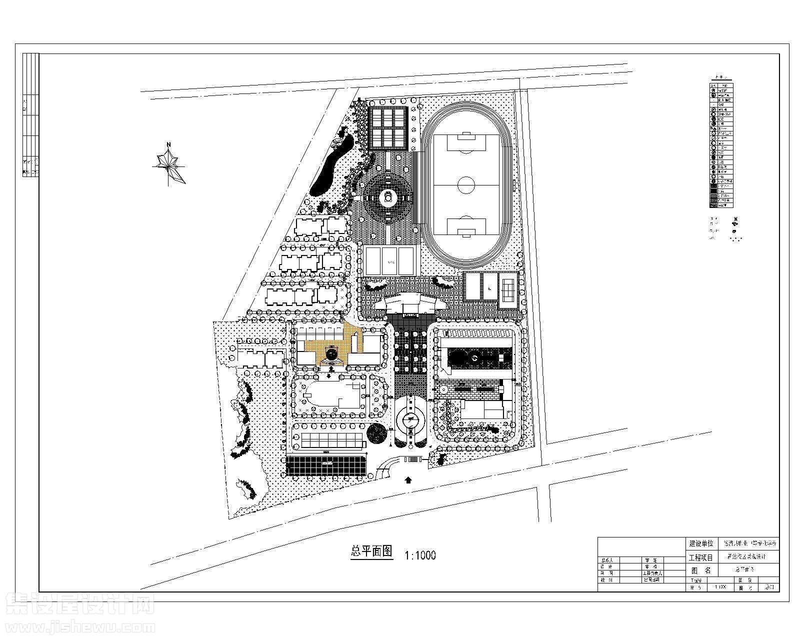 01 ××职业学校园林规划图-1