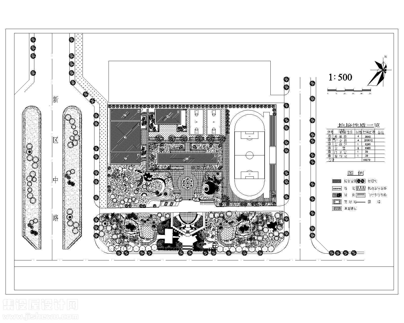 校园绿化规划图纸-1