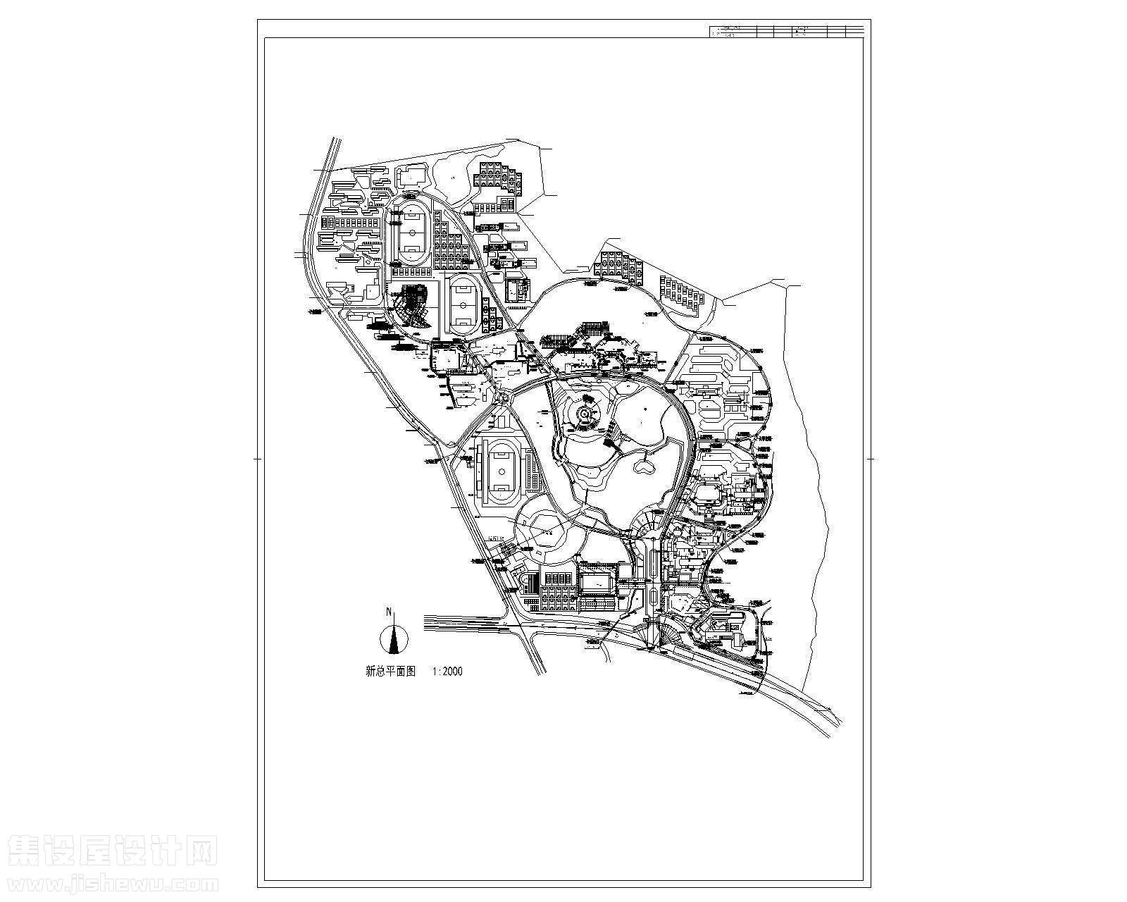 21 某学院新校区规划总平面图-1