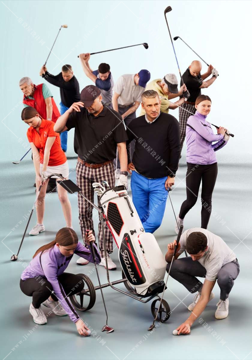 Golf Bundle 高尔夫人模_MAX+FBX-1