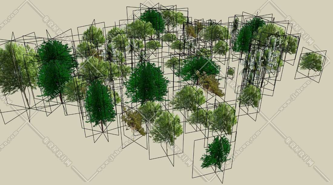 2D树木 植物 su模型-1